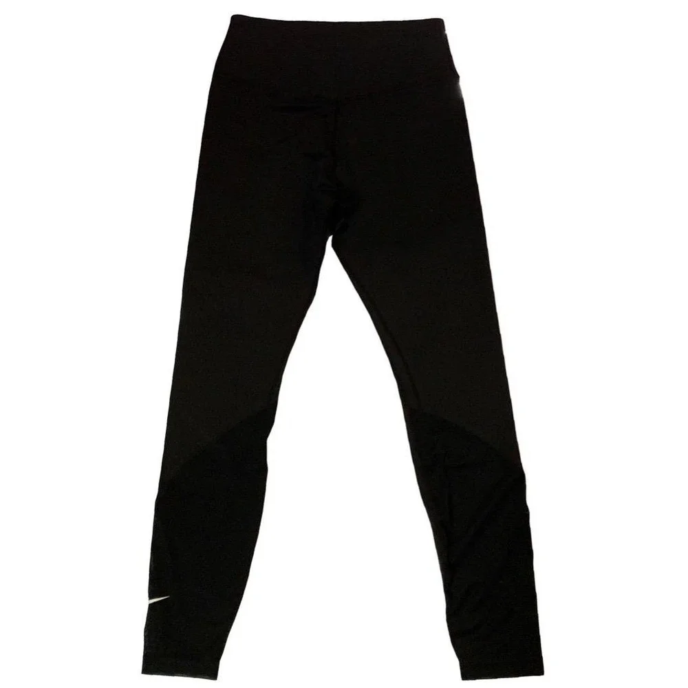 New Nike Dry Dri Fit Womens Small Black Training Exercise Pants Leggings